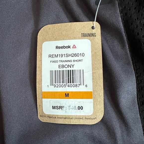 Reebok Fixed Training Charcoal Grey Black Mens Medium NWT Exercise Gym Workout - Picture 6 of 10